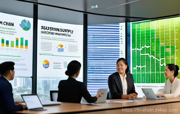 지속가능한 공급망 관리의 중요성 - **Sustainable Business Strategy Meeting in a Modern Thai Office**
A diverse group of Thai busine...