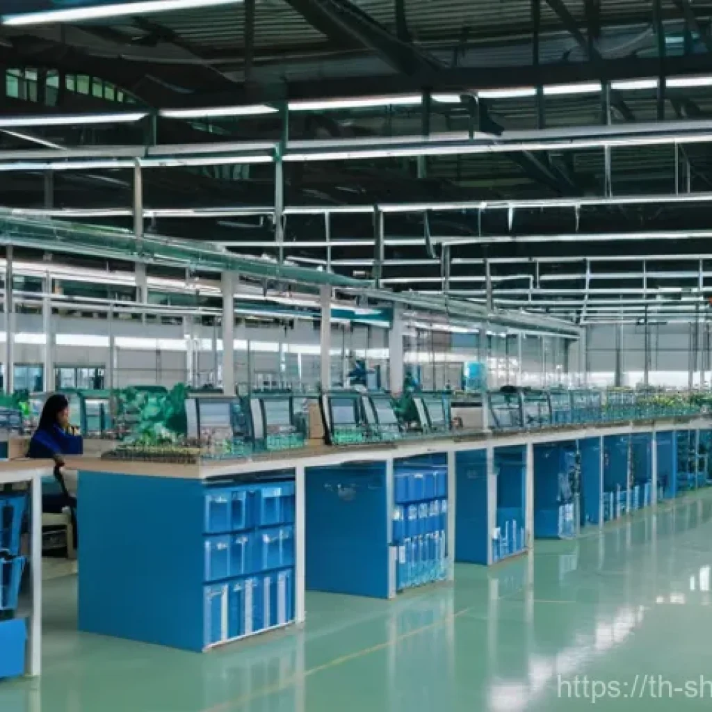 지속가능성 평가를 위한 필수 지표 - **Genuine Sustainability in a Thai Factory:**
A vibrant, sunlit interior of a modern manufacturi...