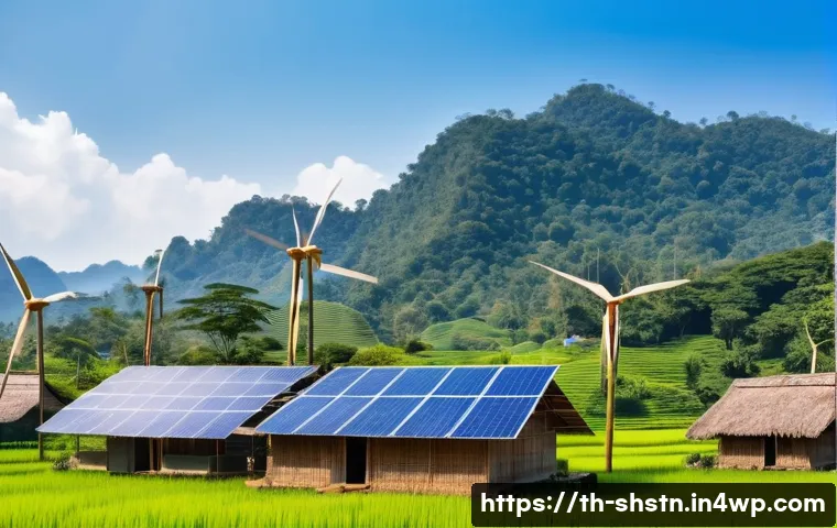 지속가능한 개발 사업의 성공 사례 - A vibrant small rural community in Northern Thailand featuring traditional wooden houses with solar ...